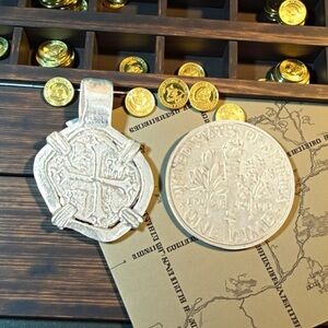 ATOCHA Silver mini Coin pendant handmade from ATOCHA silver